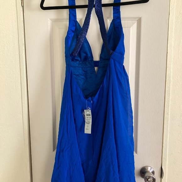 Blue Cache Short Formal Dress - Picture 3 of 4